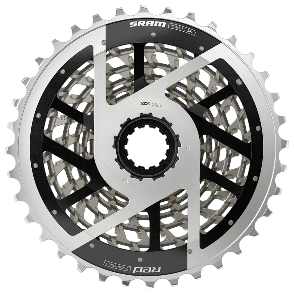 SRAM RED XG-1290 Cassette - XDR | 10-36 | 12-speed | E1 - silver - Image 2